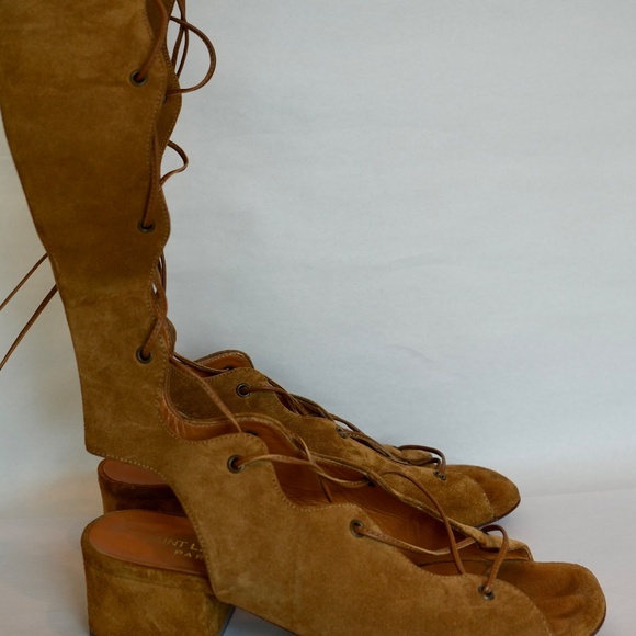 Saint Laurent Suede Sandals - Picture 3 of 6